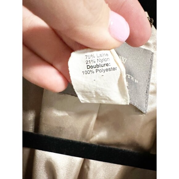 J.Crew Stadium Cloth Nello Gori Cocoon Coat Full Zip Lined Wool Blend Size 00‎ - Picture 5 of 6